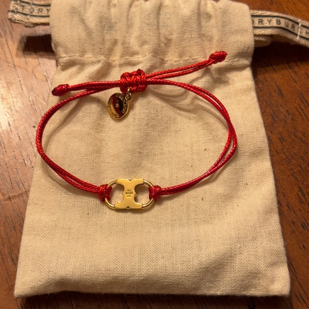 Tory Burch Embrace Ambition Bracelet - red and gold